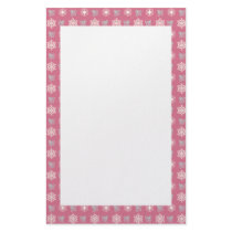 KRW Holiday Pink Snowflake Stationery