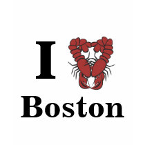 KRW I Love Boston Fun Lobster t-shirts by KRWDesigns KRW I Love Boston Fun Lobster t-shirts