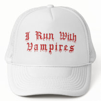 KRW I Run With Vampires Dripping Blood hats by KRWDesigns KRW I Run With Vampires Dripping Blood hats