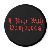 KRW I Run With Vampires Dripping Blood magnets