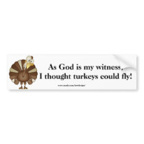 KRW I Thought Turkeys Could Fly KRP Bumper Stickers