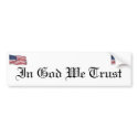 KRW In God We Trust bumper stickers