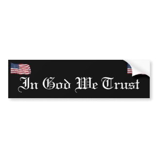 KRW In God We Trust bumpersticker