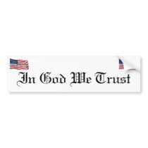 KRW In God We Trust bumper stickers