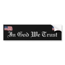 KRW In God We Trust bumper stickers
