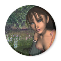 KRW In the Forest Fantasy Magnet by KRWDesigns KRW In the Forest Fantasy Magnet
