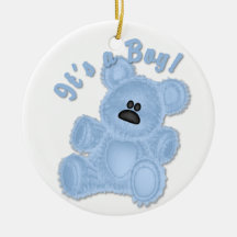 KRW It's a Boy Blue Teddy Bear Ornament