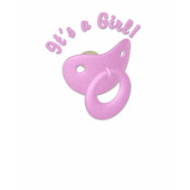 KRW It's a Girl Pacifier Maternity t-shirts