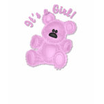 KRW It's a Girl Teddy Bear Maternity Tee Shirt