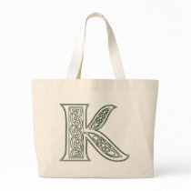 KRW - K - Celtic Monogrammed Tote Bag by KRWNameGame KRW - K - Celtic Monogrammed Tote Bag