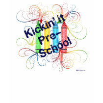 KRW Kickin' It Pre-School Crayons Grunge t-shirts
