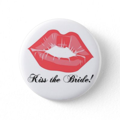 KRW Kiss the Bride Button Pin