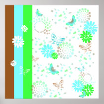 KRW KT's Butterfly Pop Art Fantasy Poster posters