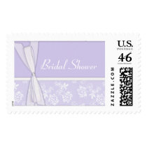 KRW Lace and Bows Lavender Bridal Shower postage