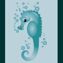 KRW Ladies Cute Seahorse T-Shirt by KRWDesigns KRW Ladies Cute Seahorse T-Shirt