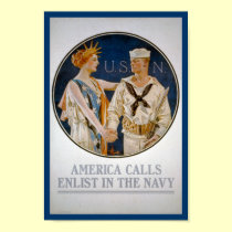 KRW Lady Liberty Loves the Navy posters by KRWOldWorld KRW Lady Liberty Loves the Navy posters