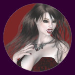 KRW Lady Vampire Halloween Sticker