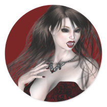 KRW Lady Vampire Halloween Sticker by KRWDesigns KRW Lady Vampire Halloween Sticker