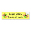 KRW Laugh bumper stickers