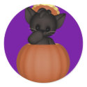 KRW Lil Black Scardy Cat Halloween stickers by krwhalloween KRW Lil Black Scardy Cat Halloween stickers