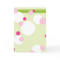 KRW Lime and Pink Dots Blank Card by KRWDesigns KRW Lime and Pink Dots Blank Card