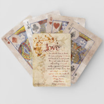 KRW Love Is Corinthians Wedding Favor Cards playing cards