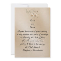 KRW Love Swans Custom Wedding Invitation