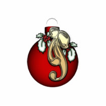 KRW Lovely Ornament with Holly Sculpture photo sculptures