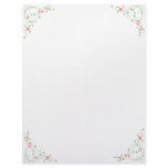 KRW Lovely Pink Floral Corner Design Letterhead