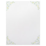 KRW Lovely Yellow Floral Corner Design Letterhead