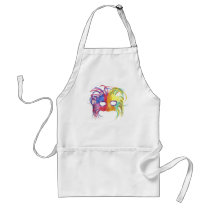 KRW Mardi Gras Feather Mask aprons