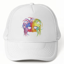 KRW Mardi Gras Feather Mask hats