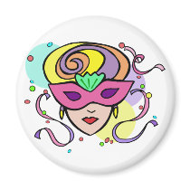 KRW Mardi Gras Festival Mask magnets