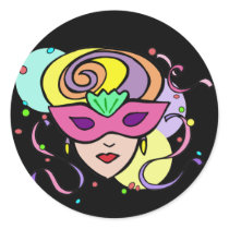KRW Mardi Gras Festival Mask stickers