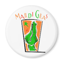 KRW Mardi Gras Gator magnets