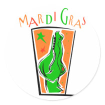 KRW Mardi Gras Gator stickers by KRWDesigns KRW Mardi Gras Gator stickers