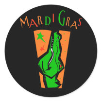 KRW Mardi Gras Gator stickers by KRWDesigns KRW Mardi Gras Gator stickers