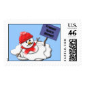 KRW Melting Snowman postage