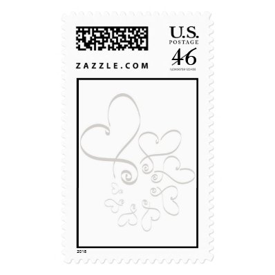 KRW Minimal Hearts Wedding Stamp