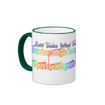 KRW Music touches feelings Rainbow mugs by KRWDesigns KRW Music touches feelings Rainbow mugs