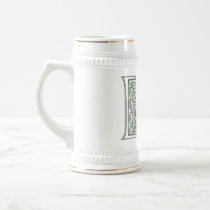 KRW - N - Celtic Monogrammed Stein mugs by KRWNameGame KRW - N - Celtic Monogrammed Stein mugs