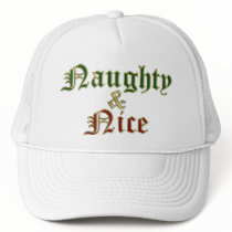 KRW Naughty & Nice Christmas Cap hats by KRWHolidays KRW Naughty & Nice Christmas Cap hats