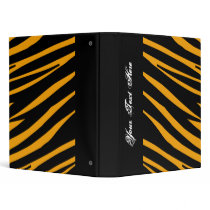 KRW Orange Tiger Stripe Back to School Binder*
