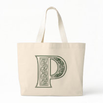 KRW - P - Celtic Monogram Tote bags by KRWNameGame KRW - P - Celtic Monogram Tote bags