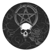 KRW Pagan Grunge Skull stickers by KRWDesigns KRW Pagan Grunge Skull stickers