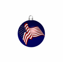 KRW Patriotic Flag Holiday Ornament photo sculptures