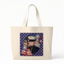 KRW Patriotic Frame Tote - Navy Blue bags