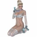 KRW Pearly White Blonde Pin Up photo sculptures