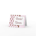 KRW Pink and Brown Polka Dot Shower Invitation cards