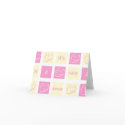KRW Pink and Yellow Blocks Custom Baby Shower cards